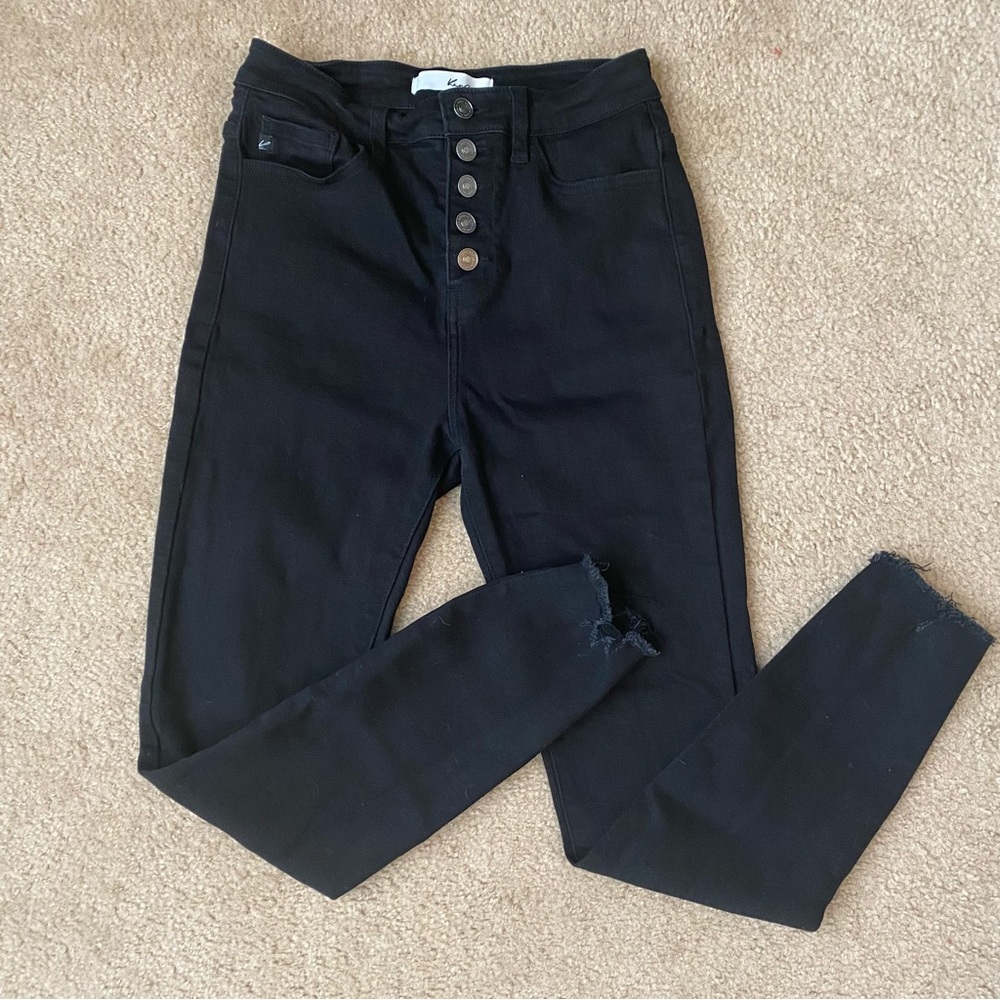Black Button Fly KanCan High Rise Jeans